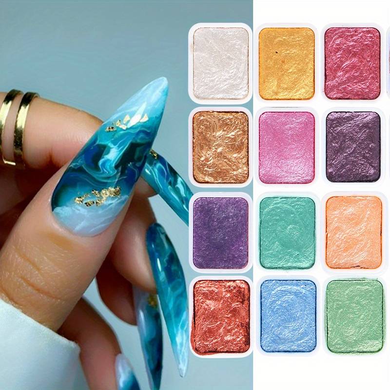 Pigment Powder For Nails 12/18 Colors Spider Gel For - Temu